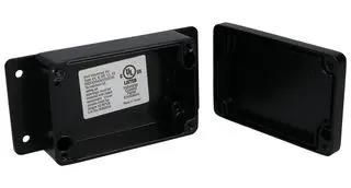 ENCLOSURE, WALL MOUNT, ALUMINIUM, BLACK AN-2812-AB