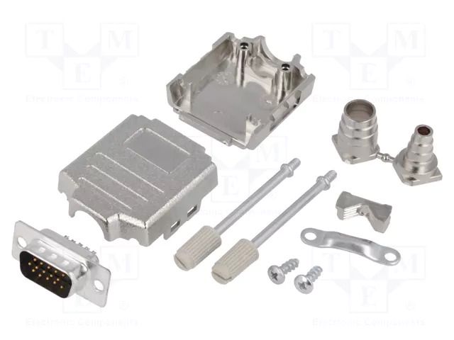 Connector: D-Sub HD; PIN: 15; plug; male; soldering; for cable ENCITECH DPPK09-M-HDP-K