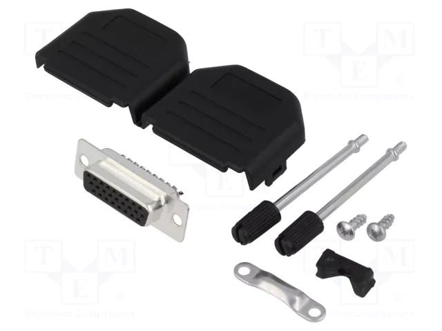 Connector: D-Sub HD; PIN: 26; plug; female; soldering; for cable ENCITECH DPPK15-BK-HDS-K