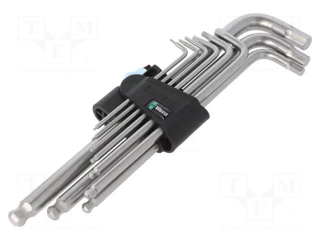 Wrench-set; Hex Plus key; stainless steel; 9pcs. WERA WERA.05022720001