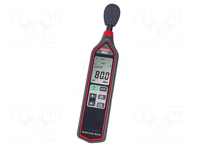 Meter: sound level; LCD; 4-digit; Sound level: 30÷130dB; 185g SEFRAM SEFRAM9835