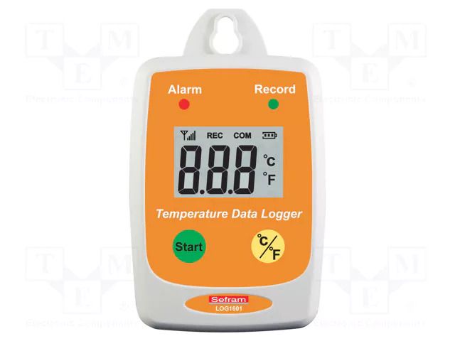 Data logger; temperature; IP65; Display: LCD; ±0.6°C; 83x60x24mm SEFRAM SEFRAMLOG1601