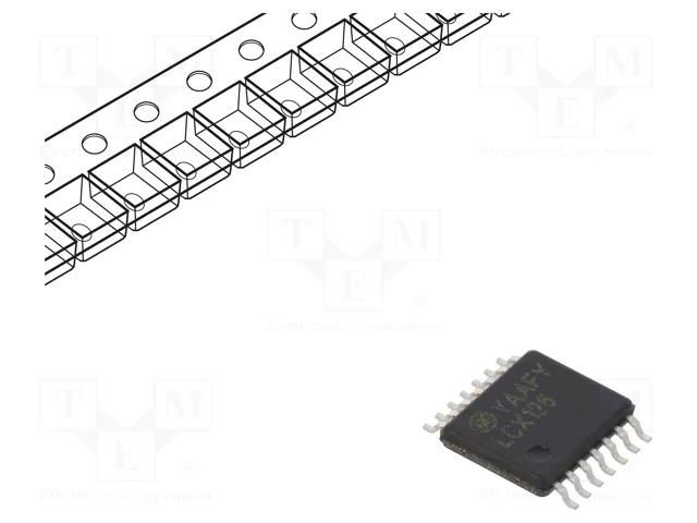 IC: digital; buffer,non-inverting; Ch: 4; SMD; TSSOP14; LCX ONSEMI 74LCX126MTCX