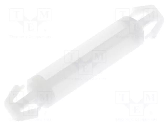 PCB distance; polyamide; L: 18mm; latch/latch; natural; UL94V-2 FIX&FASTEN FIX-LCC-18