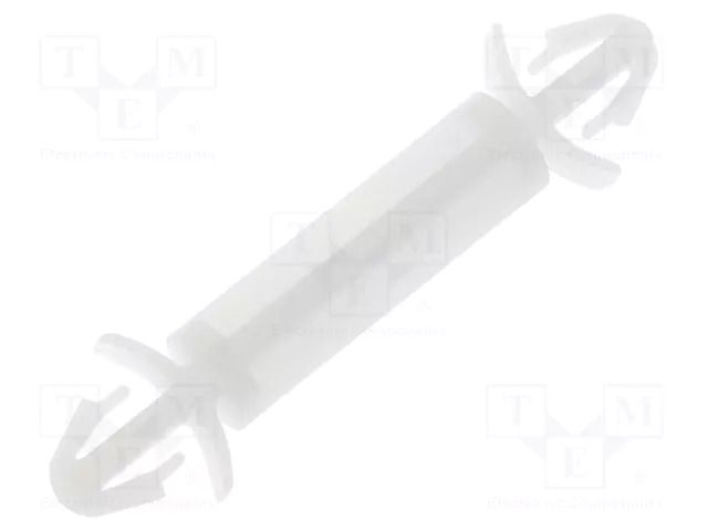 PCB distance; polyamide; L: 15mm; latch/latch; natural; UL94V-2 FIX&FASTEN FIX-LCF-15