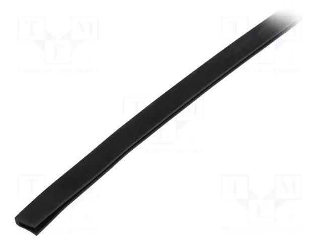 Hole and edge shield; EPDM; L: 10m; black; H: 10mm; W: 6mm RST ROZTOCZE UT-5.1-10M