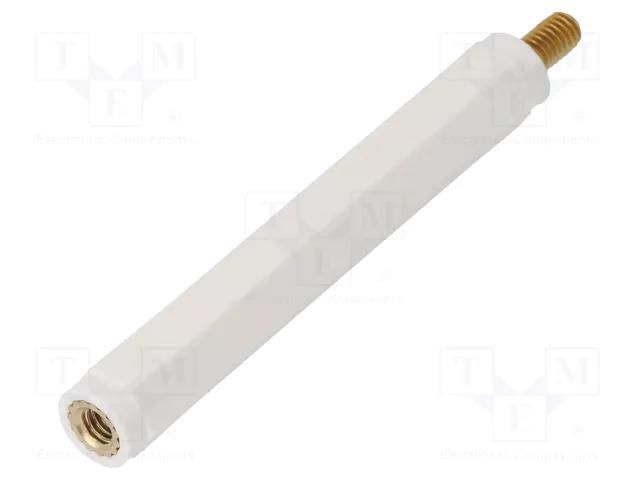 Insulating sleeve; Int.thread: M4; L: 60mm; UL94V-2; polyamide DREMEC TFM-M4X60/DR2186