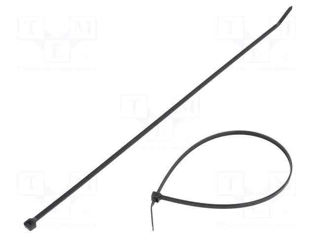 Cable tie; L: 290mm; W: 3.7mm; black; polyamide; 178N; Ømax: 76mm PANDUIT PLT3I-C0