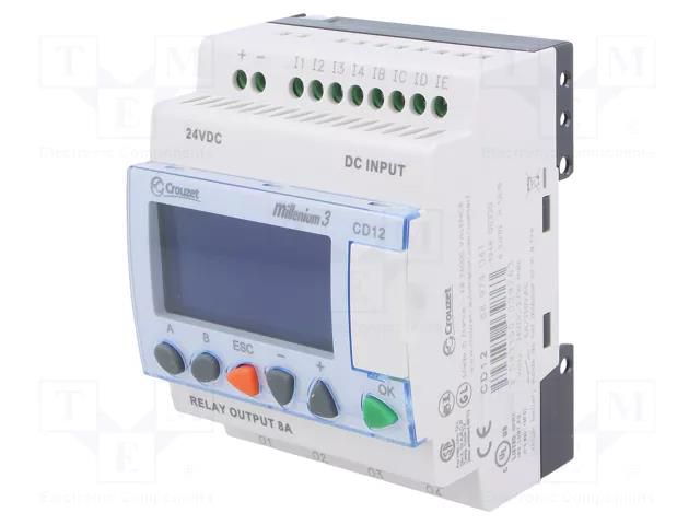 Programmable relay; IN: 8; Analog in: 4; OUT: 4; Millenium 3 Smart CROUZET CROUZET-88974041