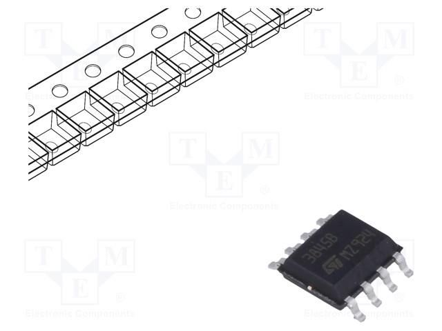 IC: PMIC; PWM controller; 1A; 48÷500kHz; Ch: 1; SO8; boost,flyback STMicroelectronics UC3845BD1013TR
