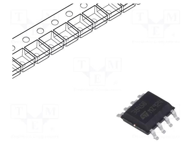 IC: PMIC; PWM controller; 1A; 48÷500kHz; Ch: 1; SO8; boost,flyback STMicroelectronics UC3845BD1013TR