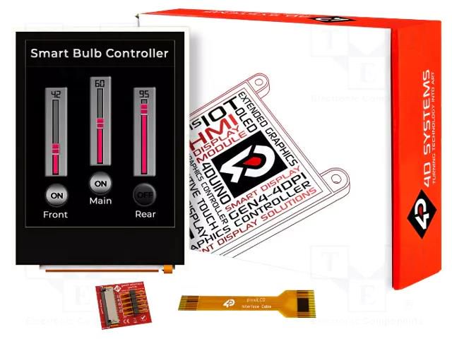 Display: TFT; 2"; 176x220; 14kBRAM; Interface: GPIO,I2C-Master 4D Systems PIXXILCD-20P2