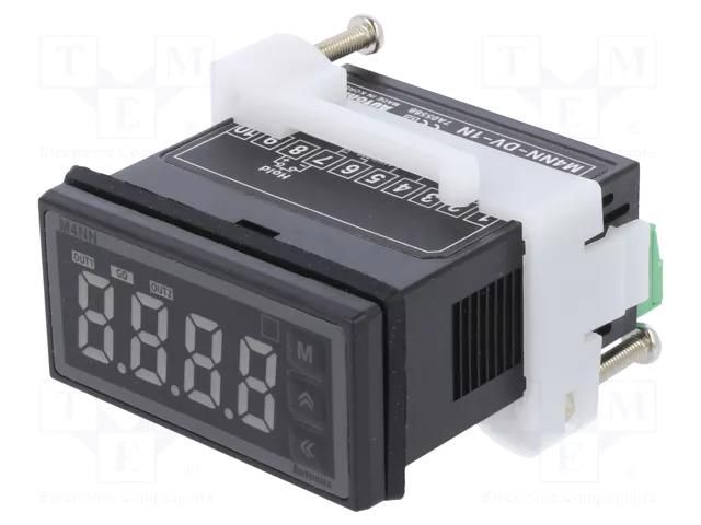 Meter; DC voltage; 5÷24VDC; on panel; Body dim: 48x24x50.5mm; 11mm AUTONICS M4NN-DV-1N
