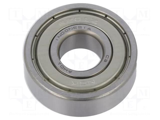 Bearing: ball; Øint: 12mm; Øout: 32mm; W: 10mm; bearing steel NSK NSK6201-ZZ/C3-E