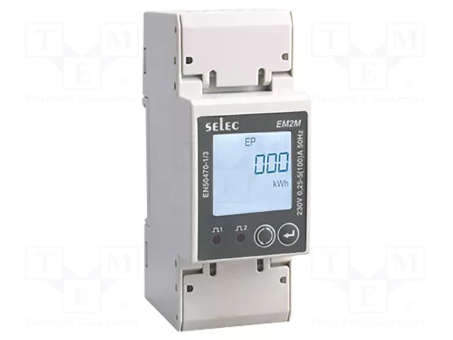 Counter; digital,mounting; for DIN rail mounting; single-phase SELEC EM2M-1P-C-100A-CE