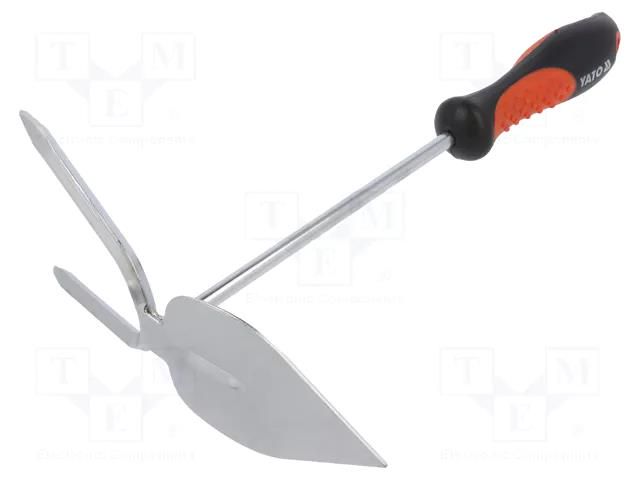 Hoe with claws; L: 320mm; chromium plated steel; W: 75mm; Teeth: 2 YATO YT-8892