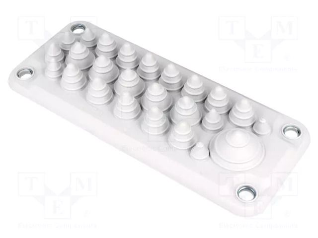 Multigate grommet; light grey; Holes no: 25; -40÷100°C; UL94V-0 TRELLEBORG LMC25