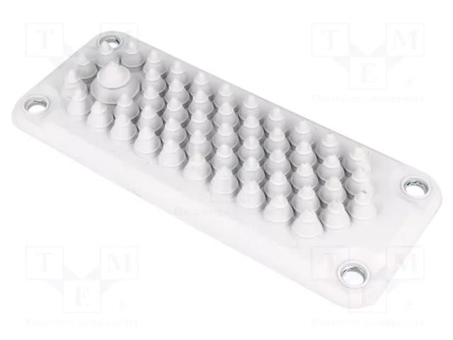 Multigate grommet; light grey; Holes no: 51; -40÷100°C; UL94V-0 TRELLEBORG LMC51