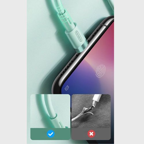 Joyroom Liquid Silicone Data Cable N2 USB-A / Lightning 2.4A 1.2m - White, Joyroom 6941237171092 6941237171092