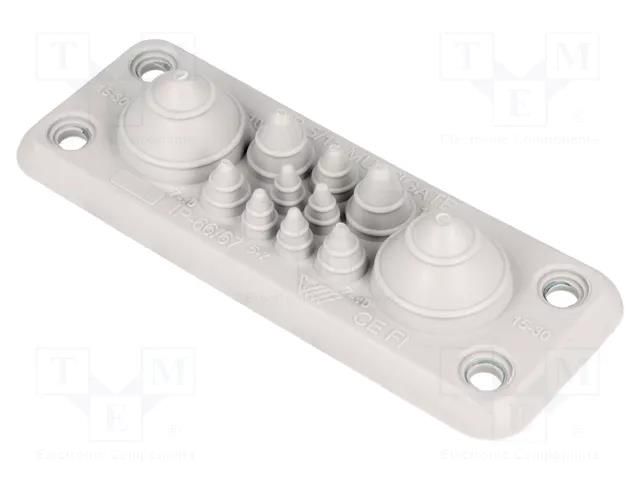 Multigate grommet; light grey; Holes no: 11; -40÷100°C; IP66,IP67 TRELLEBORG MB5/11