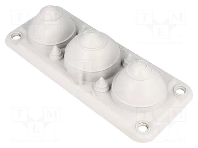 Multigate grommet; light grey; Holes no: 7; -40÷100°C; IP66,IP67 TRELLEBORG MC3/7
