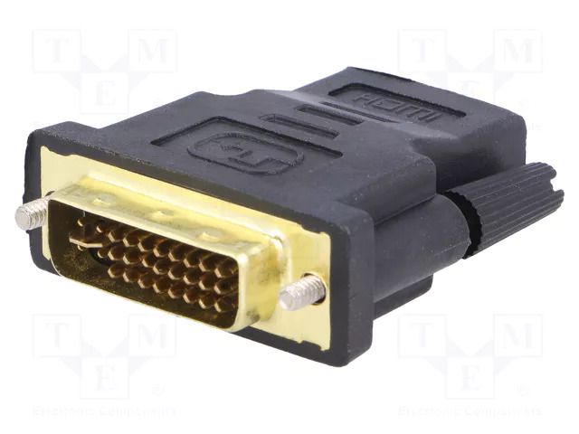 Adapter; DVI-I (24+5) plug,HDMI socket; Full HD 1080p; black AKYGA AK-AD-03