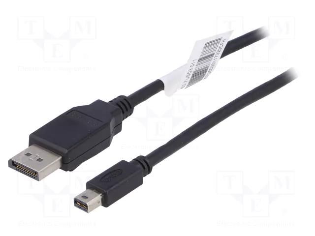 Cable; DisplayPort plug,mini DisplayPort plug; 1.8m; black AKYGA AK-AV-15