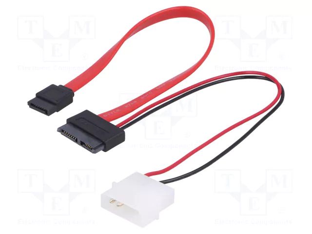 Cable: mains SATA; Molex male,SATA female,Slim SATA female AKYGA AK-CA-45