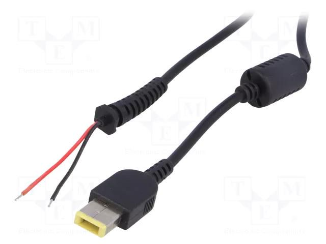 Cable; 2x0.5mm2; wires,Slim Tip; straight; black; 1.2m AKYGA AK-SC-10