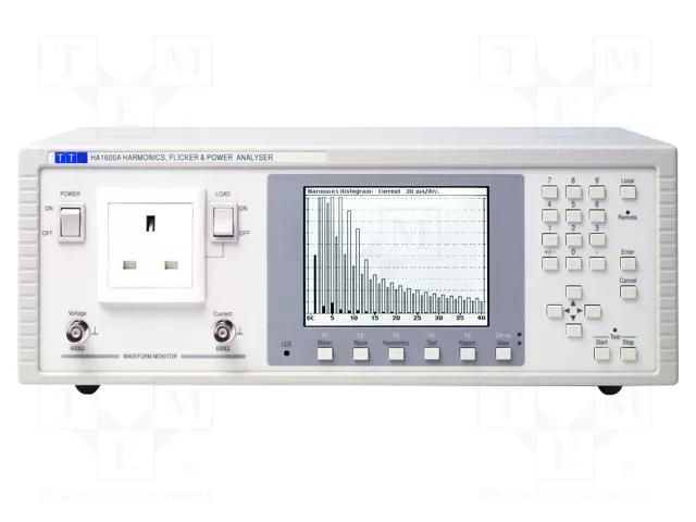Meter: power analyzer; Display: LCD; Interface: RS232,USB; 16A AIM-TTI HA1600A-SCHUKO