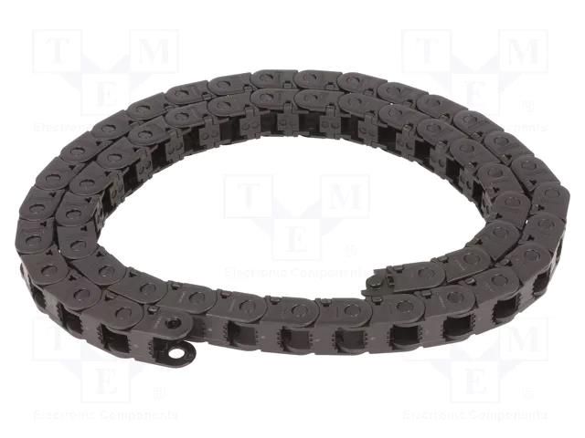 Cable chain; E2i.10; Bend.rad: 18mm; L: 1000mm; Int.height: 10.1mm IGUS E2I.10.06.018.0