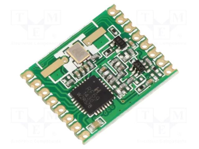 Module: RF; FM transceiver; FSK; 433.92MHz; SPI; 1.8÷3.6VDC; 20dBm HOPE MICROELECTRONICS RFM69HW-433S2