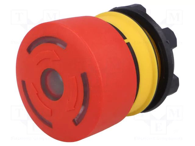 Switch: emergency stop; 22mm; Stabl.pos: 2; NC; red; LED; 5A/250VAC EAO 84-5221.2B20