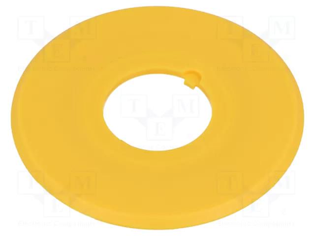 Warning plate; 16mm; Ømount.hole: 16mm; Ø: 44mm IDEC HAAV-0