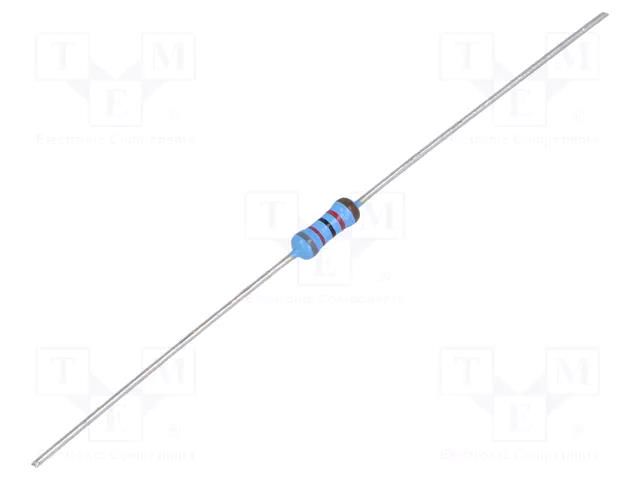 Resistor: thin film; THT; 82kΩ; 600mW; ±1%; Ø0.6x28mm; Ø2.5x6.5mm VISHAY MRS25000C8202FCT00