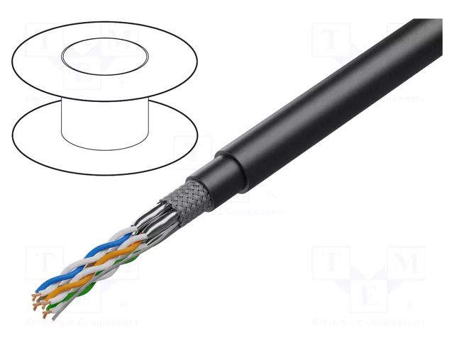 Wire; S/FTP; 4x2x0.22mm2; 6a; data transmission,outdoor; stranded TASKER TAS-C728PUR