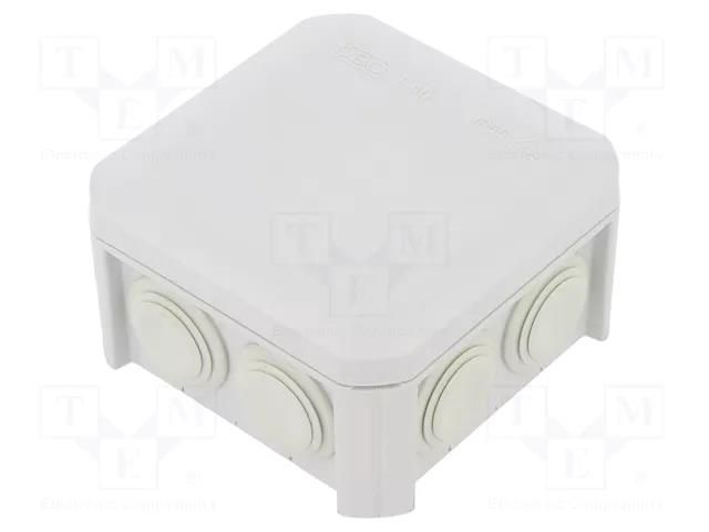 Enclosure: junction box; X: 90mm; Y: 90mm; Z: 52mm; polypropylene PP OBO BETTERMANN OBO-2007320