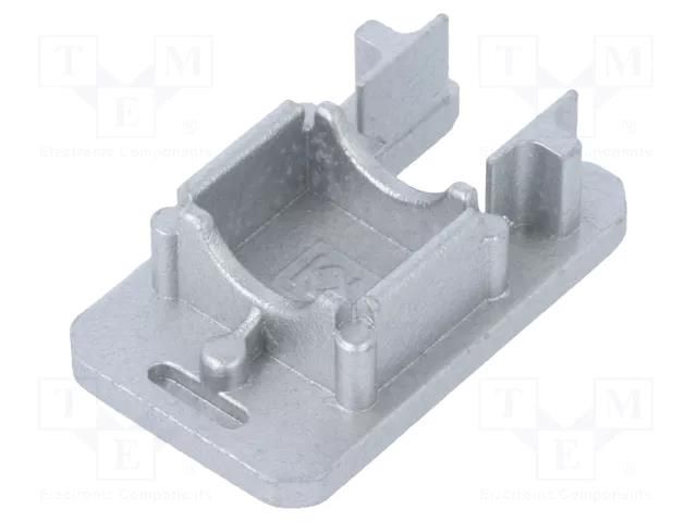 Cap for LED profiles; silver; 2pcs; ABS; with keyway TOPMET TOP-70290040