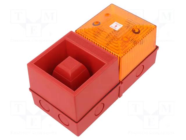 Signaller: lighting-sound; 24VDC; siren,flashing light; amber CLIFFORD & SNELL YL40/D50/A/RN/WR
