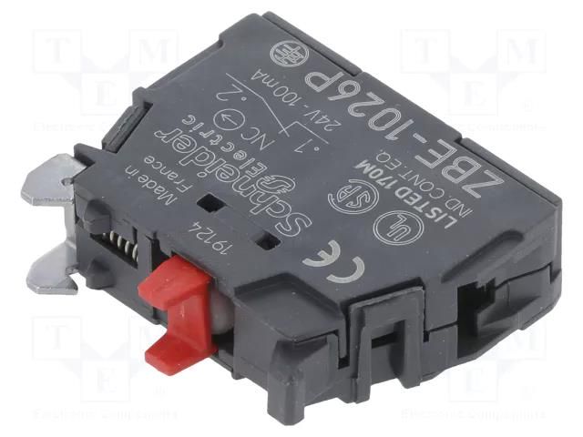 Contact block; 22mm; Harmony XB4; -40÷70°C; front fixing SCHNEIDER ELECTRIC ZBE1026P