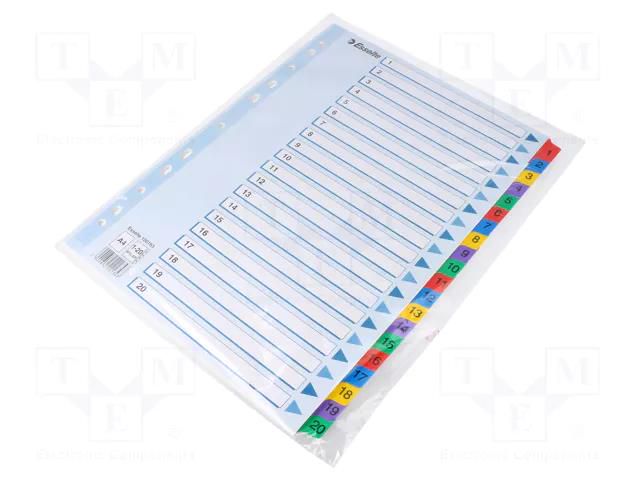 File dividers numbered; Marking: 1-20 ESSELTE ESSELTE-100163