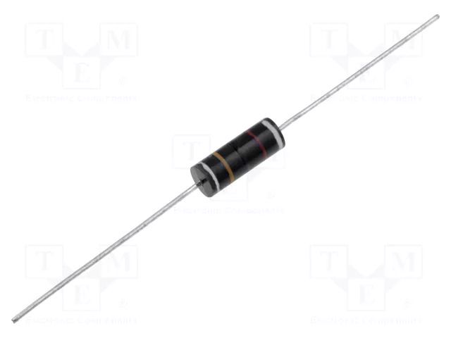 Inductor: axial; THT; 3.3uH; 480mA; 350mΩ; ±10%; Ø4.11x10.41mm BOURNS 9250A-332-RC