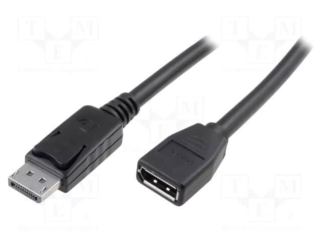 Cable; DisplayPort socket,DisplayPort plug; 2m; black DIGITUS AK-340200-020-S