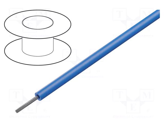 Wire; BETAtherm® 145; 1x4mm2; stranded; Cu; blue; -55÷145°C SYNFLEX 3610-0400-18