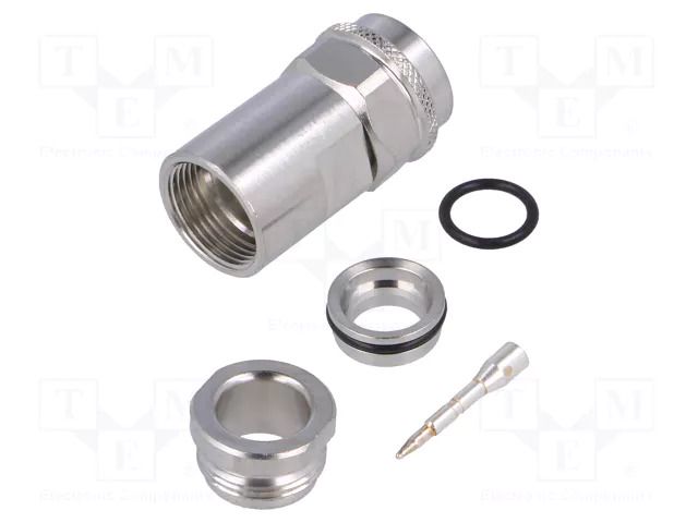 Connector: N; plug; male; straight; 50Ω; soldering,clamp; for cable TELEGÄRTNER J01020A0149