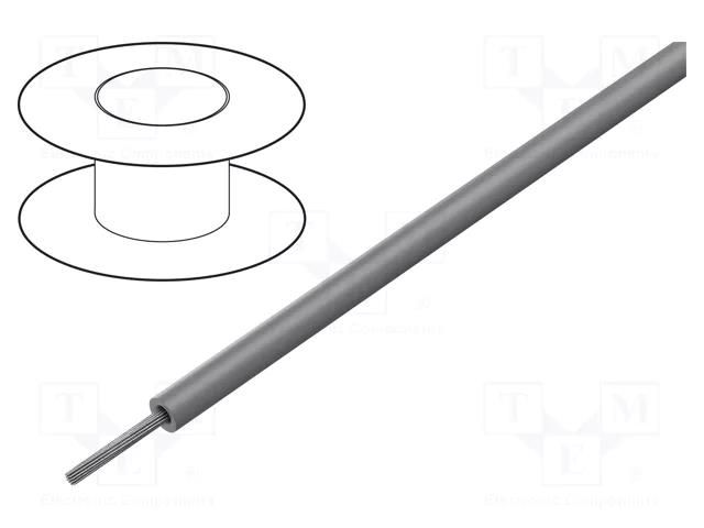 Wire; HookUp Wire; stranded; Cu; 22AWG; PVC; dark grey; 600V; 305m ALPHA WIRE 1855/19-SL001