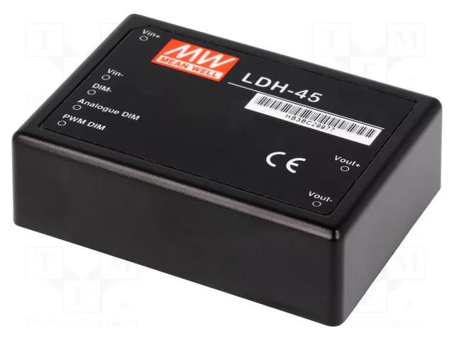 Converter: DC/DC; 44W; Uin: 18÷32VDC; Uout: 21÷64VDC; Iin: 2A; THT MEAN WELL LDH-45B-700