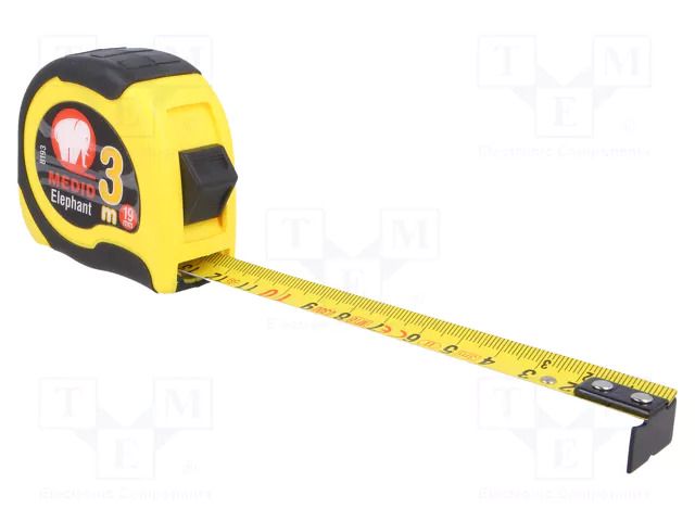 Measuring tape; L: 3m; Width: 19mm; ABS,elastolan; measure MEDID MED.8193