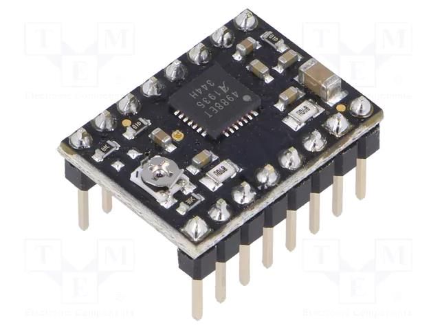 Stepper motor controller; A4988; 1.2A; Uin mot: 8÷35V; black POLOLU POLOLU-2986