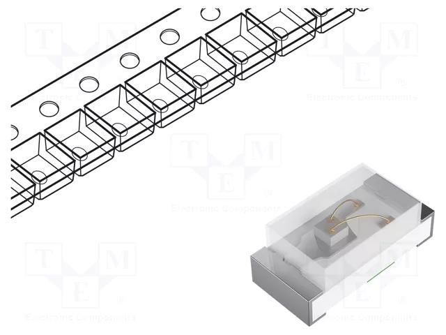 LED; green; SMD; 0402; 120÷250mcd; 2.7÷3.3VDC; 1x0.5x0.4mm; 120° OPTOSUPPLY OSG50402C1C
